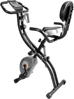 ATIVAFIT - Bicicleta esttica plegable 8 niveles de resistencia F-Bike con sensor de frecuencia cardaca