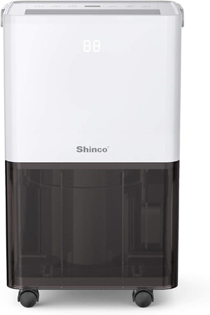 SHINCO Deshumidificador de Aire Silencioso 10L/Da, Para Mximo de 15㎡, Funcin de Deshumidificacin, Purificacin, Secado de Ropa, Temporizador de 24 horas, Tanque de Agua Transparente