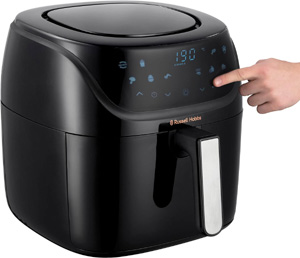 Russell Hobbs Freidora de Aire sin Aceite 8 litros, air fryer XXL, 10 programas, pantalla LED tctil, diseo compacto y capacidad mxima