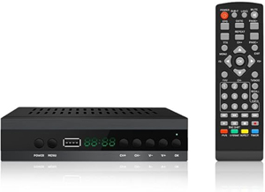 2024 Nuevo Espaol TDT Decodificador TV DVB-T T2 H265 HEVC FTA Full HD PVR, USB, HDMI, SCART, Sintonizador de TV Digital Terrestre, Receptor Digital de Alta definicin Full HD 1080p 