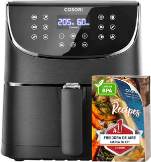 COSORI Freidora de Aire Duradera 5.5 L Air Fryer 1700W, Tecnologa Rapid Air, 55% Menos Energa, 13 Automticos Modos