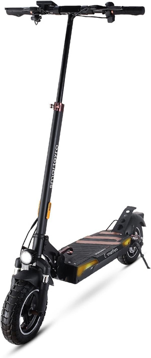 SmartGyro Speedway Pro - Patinete Elctrico de 48V, 1000W Pot. Mxima, Batera 15Ah, Autonoma 50 Km, Ruedas de 10 inches Dual Grip, Suspensiones, Triple Frenada, Certificado DGT, Segunda Generacin