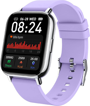 Rinsmola Smartwatch, 1.69" Reloj Inteligente Mujer con Pulsmetro Monitor de Sueo, Pulsera Actividad Inteligente Impermeable IP68 Podmetro Caloras 24 Modos Deporte Reloj Deportivo