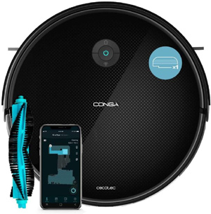 Cecotec Robot Aspirador Conga 2499 Ultra Gnesis con tecnologa giroscpica, Friega, aspira y Barre a la Vez, 2200 Pa, App CECOTEC. Cepillo multifuncin, Depsito Mixto, 3 L, WiFi y Bluetooth