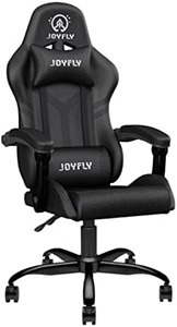 JOYFLY Silla de oficina para videojuegos, con respaldo alto, con soporte lumbar, estilo de carreras, silla de ordenador con reposacabezas