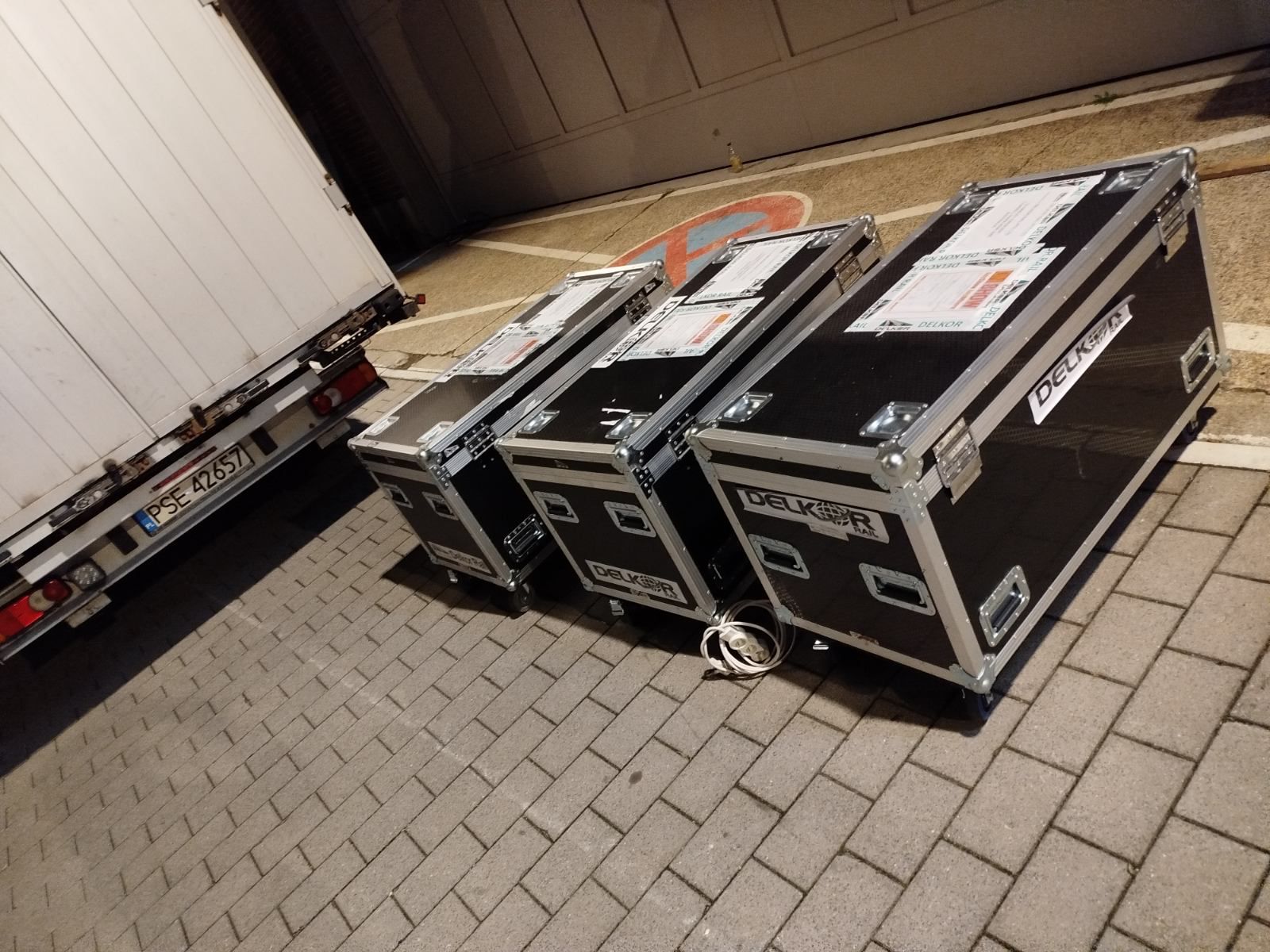 Metal boxes full of office items, ready to move with VANonsite